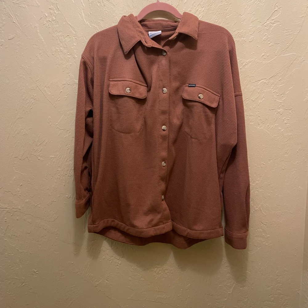 Columbia Waffle Utility Jacket in Rust Brown